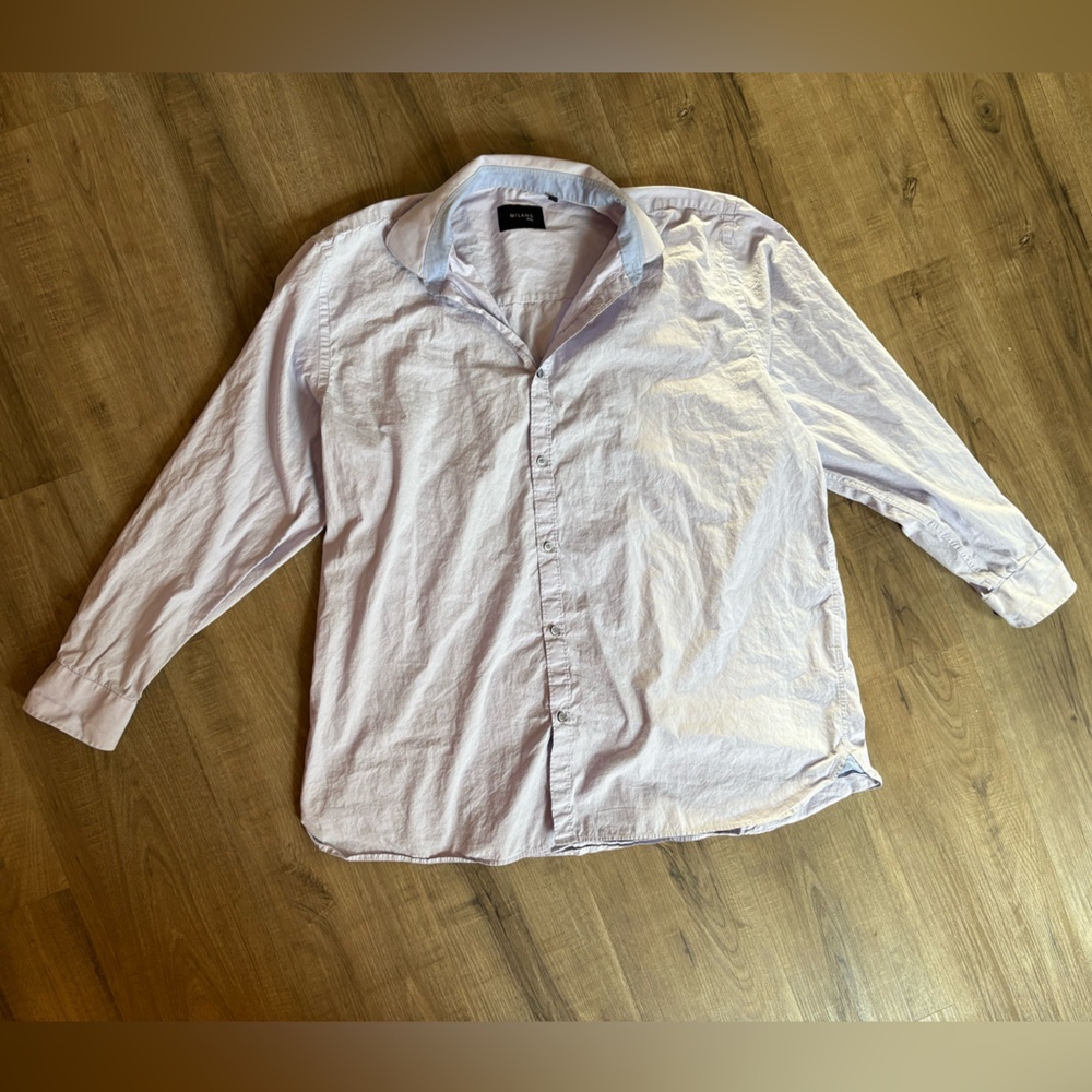🖤2/$40 Milano Men’s Dress Shirt- light blue/purple